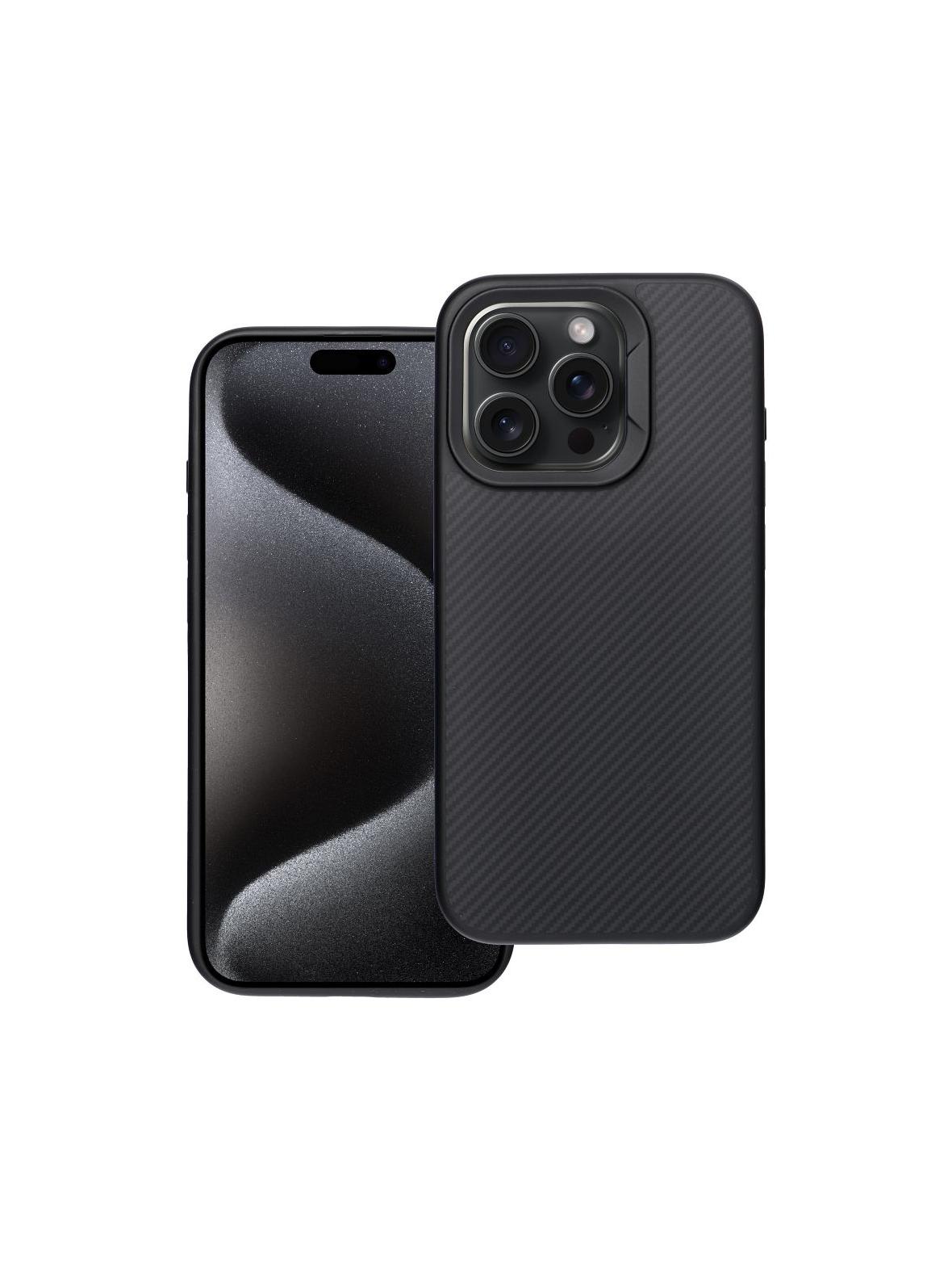 Etui na iPhone 15 PRO Carbon Elite Mag Cover zgodny z MagSafe czarny