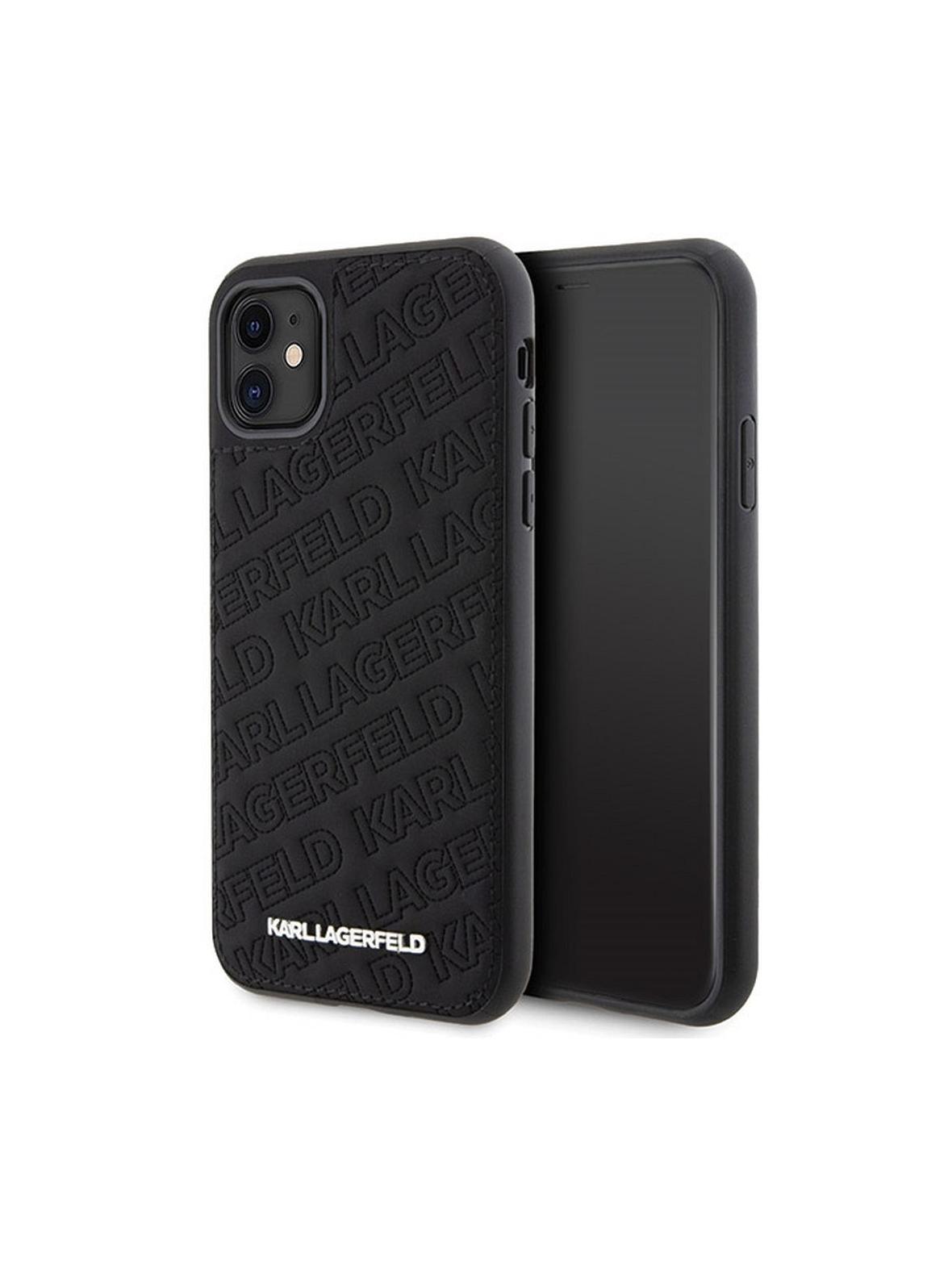 KARL LAGERFELD futerał do IPHONE 11 KLHCN61PQKPMK (Quilted K Pattern) czarny