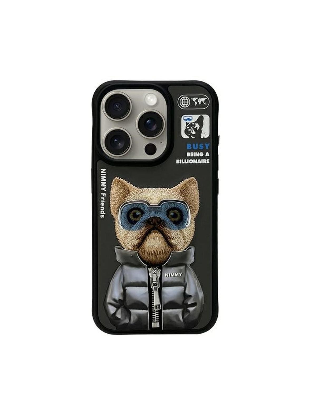 NIMMY futerał COOL&CUTE 2.0 Dog do IPHONE 15 Pro Max czarny