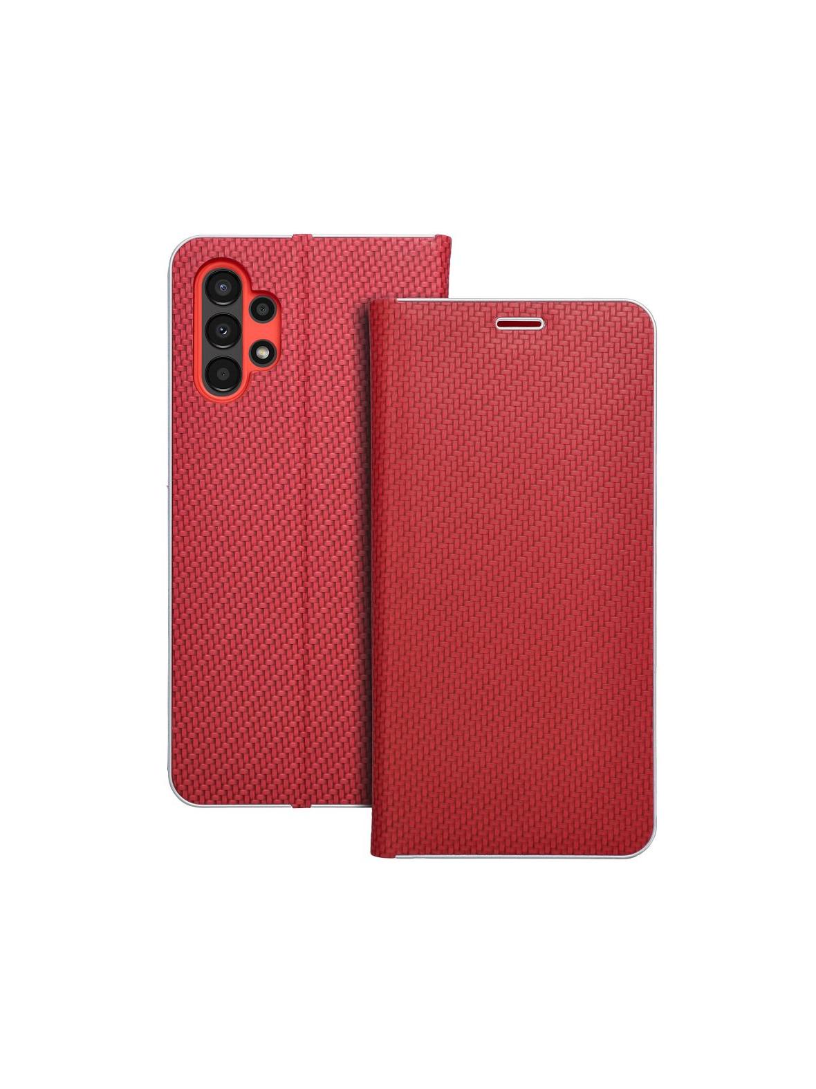 Kabura LUNA Book Carbon do SAMSUNG A13 4G czerwony