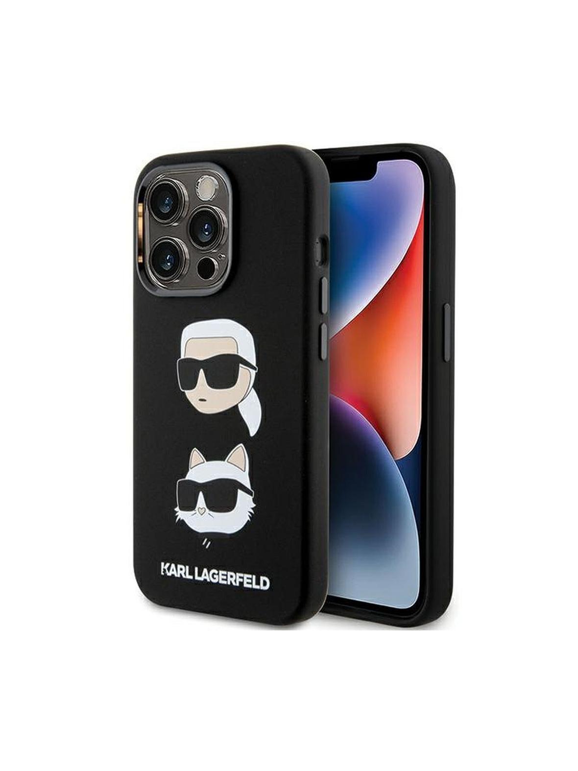 KARL LAGERFELD futerał do IPHONE 15 Pro Max KLHCP15XSDHKCNK (Silicone KC) czarny