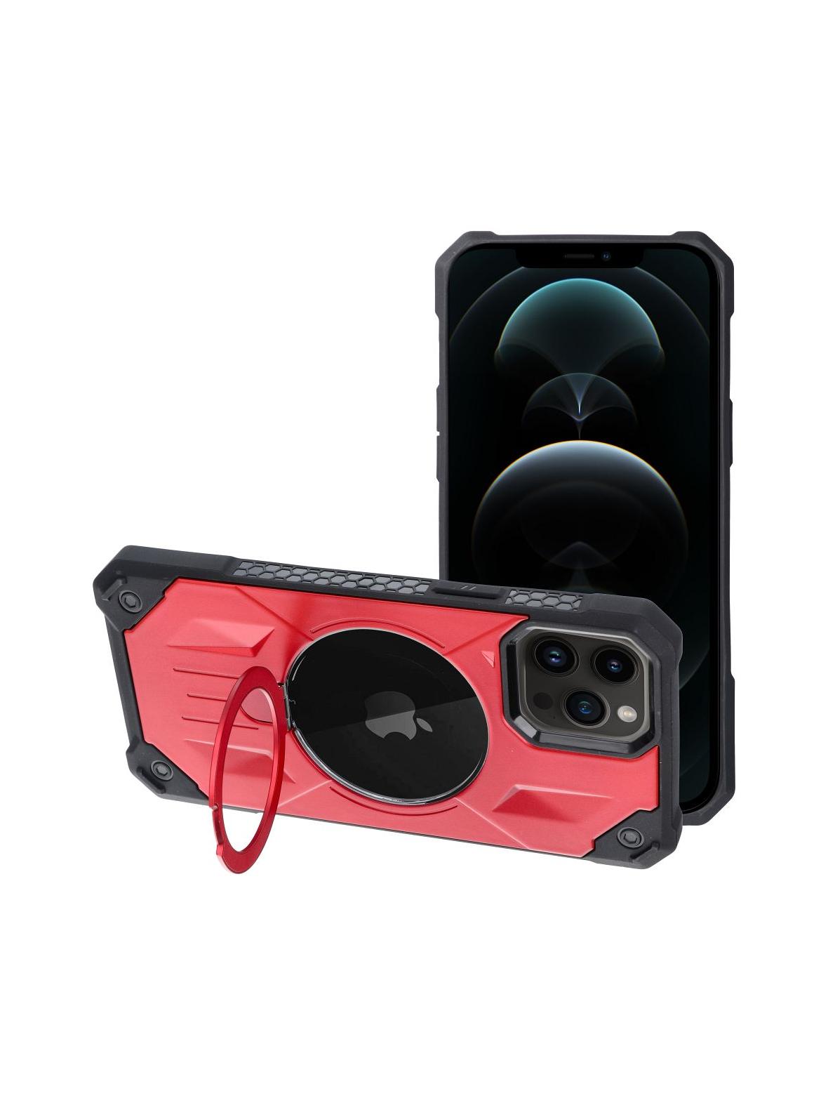 Futerał ARMOR MAG COVER kompatybilny z MagSafe do IPHONE 12 Pro Max czerwony