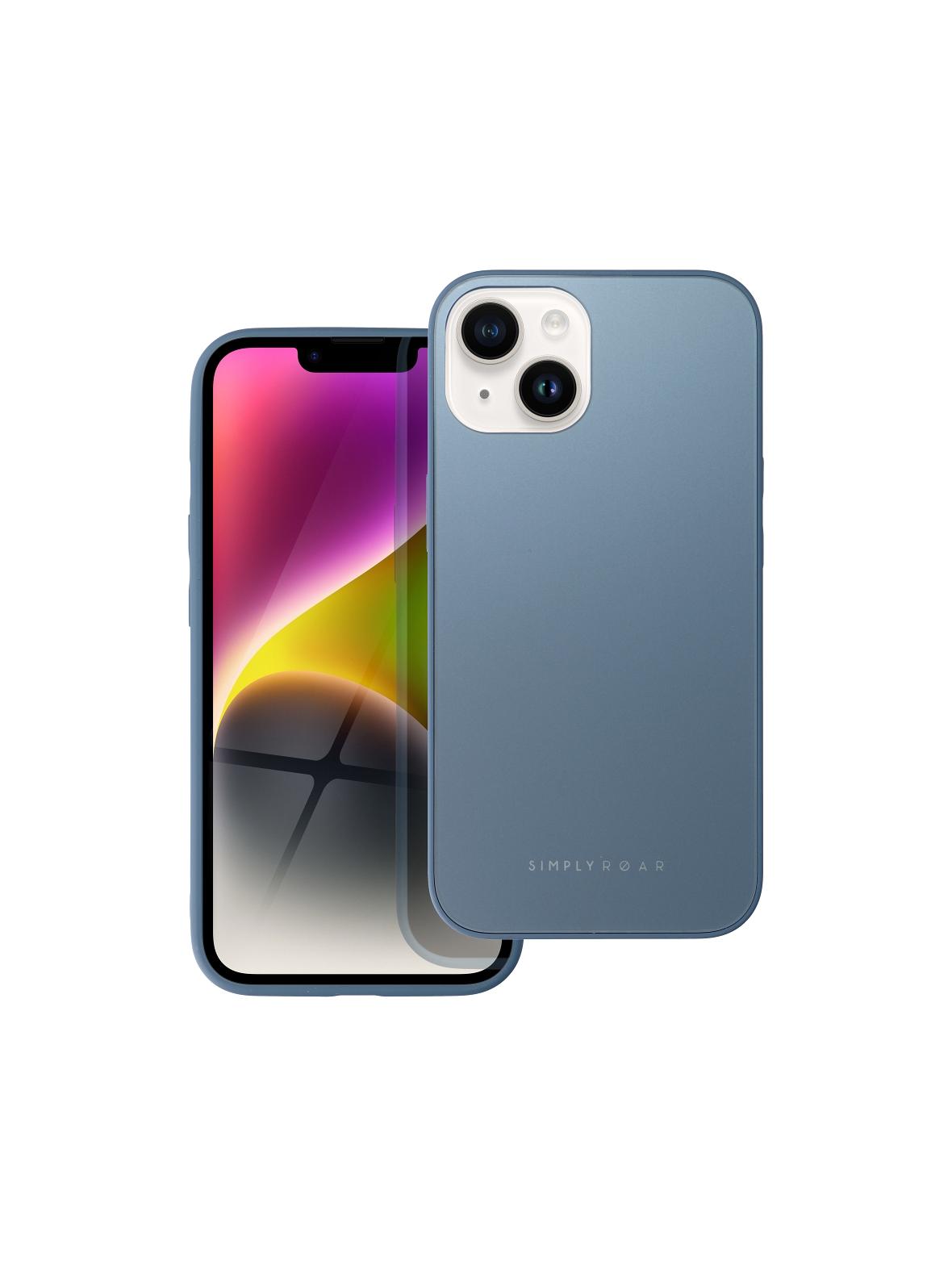 ROAR futerał MATTE GLASS do IPHONE 14 niebieski