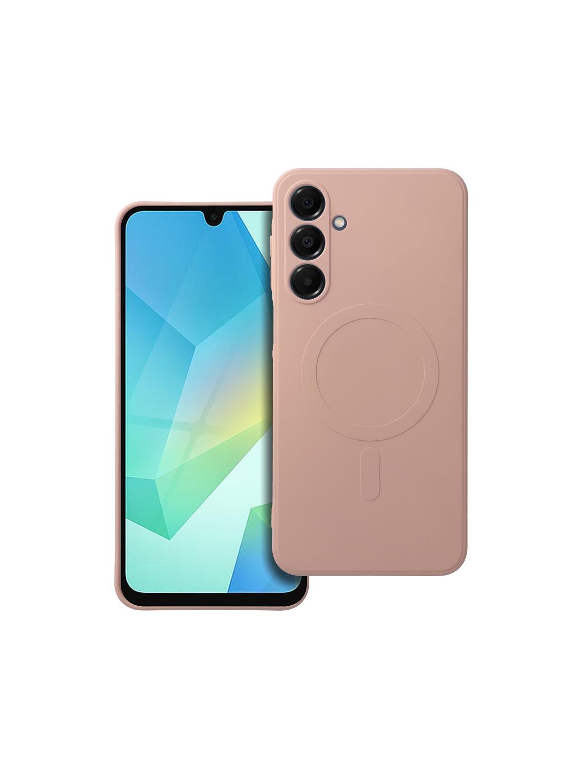 Futerał SILICONE MAG COVER kompatybilny z MagSafe do SAMSUNG A16 5G / A16 4G różowy