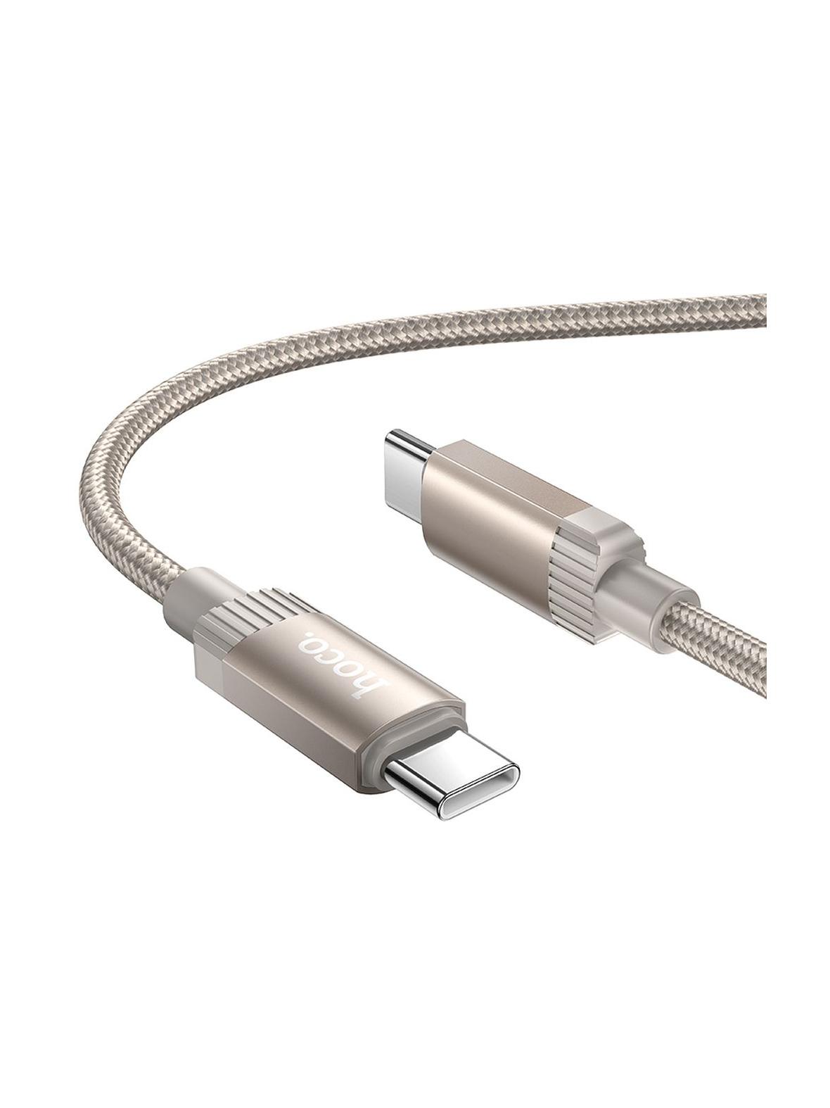 Kabel USB C do USB C Hoco 3A 60W 1 m X117 złoty