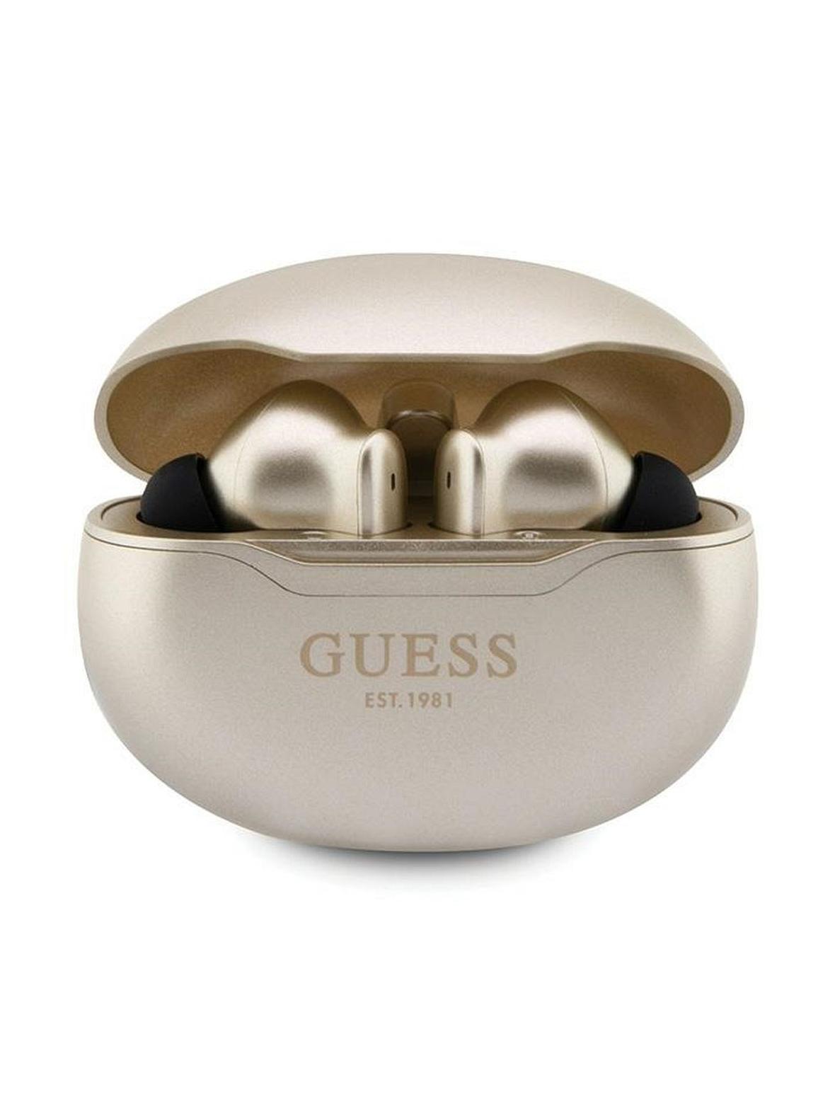 GUESS słuchawki bezprzewodowe bluetooth TWS + stacja dokująca GUTWST50ED (Classic EST) złote