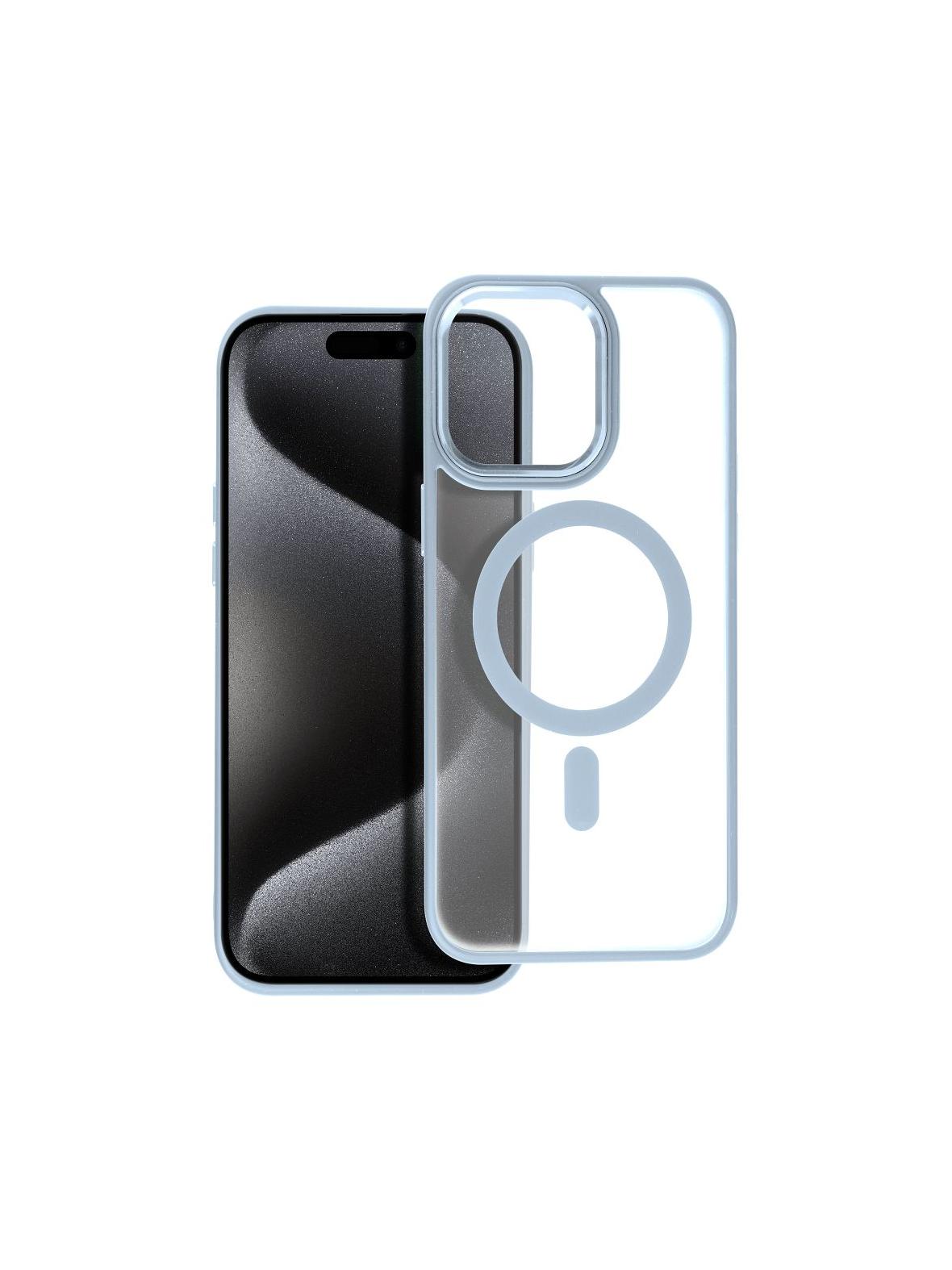 Futerał MATTE MAG COVER kompatybilny z MagSafe do IPHONE 15 Pro Max niebieski