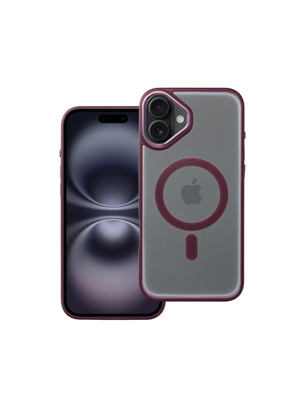 Futerał MATTE MAG COVER kompatybilny z MagSafe do IPHONE 16 Plus czerwony
