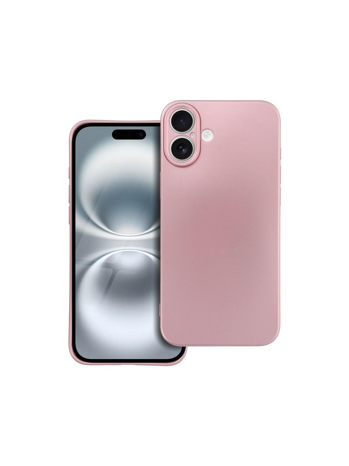 Futerał METALLIC do IPHONE 16 Plus różowy