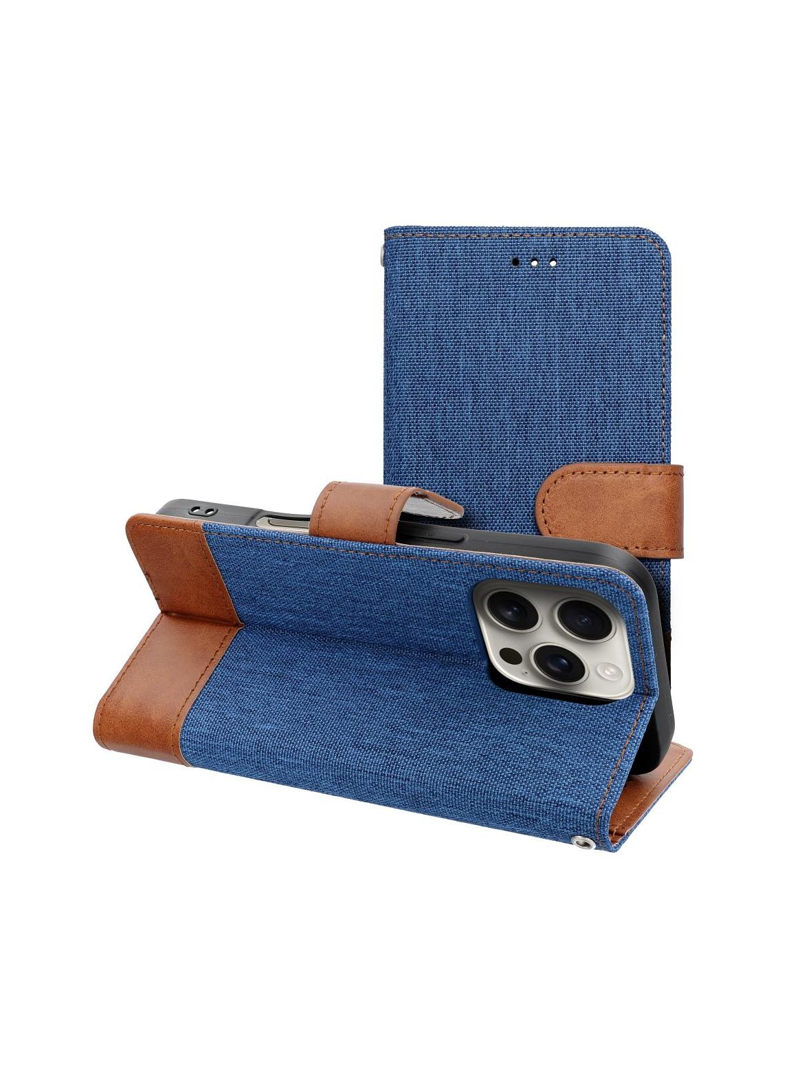 Kabura JEANS Book do IPHONE 16 niebieski