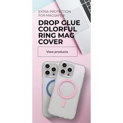 Etui Drop Glue Colorful Ring Mag Cover