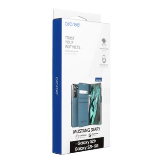 ARAREE Mustang Diary book case for SAMSUNG S21 PLUS ash blue