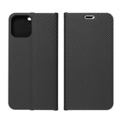 Forcell LUNA Book Carbon for iPhone 12 MINI black