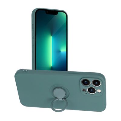 Forcell SILICONE RING Case for IPHONE 13 PRO MAX green