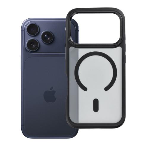 Etui na iPhone 17 Pro / 18 Pro (low camera edge) Forcell F-Protect Smoke Hybrid Premium zgodne z MagSafe czarne 0INT