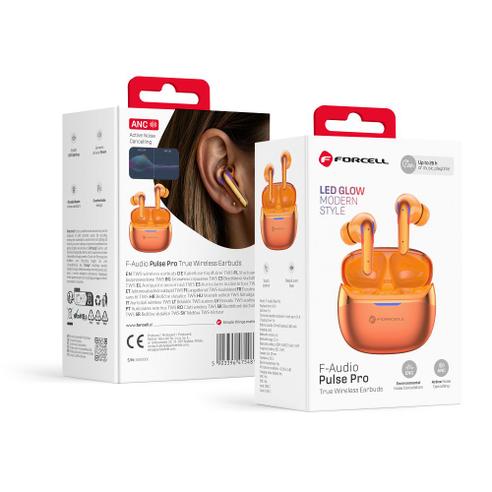 Słuchawki bezprzewodowe douszne TWS Forcell F-Audio Pulse Pro ANC + ENC złoty 0INT