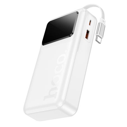 Powerbank 20000 mAh QC PD 22,5W 2A z wbudowanym kablem USB C Hoco Q41 biały