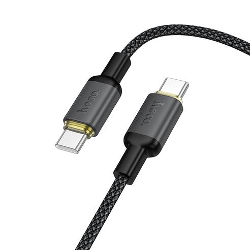 Kabel USB C do USB C Hoco 3A 60W 1 m X128 Benefit czarny