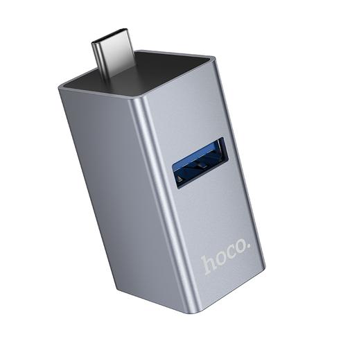 Adapter 3w1 (USB 2.0 x 2+USB 3.0) USB-C Hoco HB54A szary