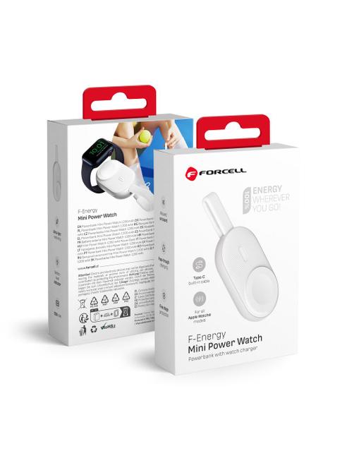 Powerbank do Apple Watch Forcell F-Energy Mini Power Watch 1A 2,5W 1200 mAh biały