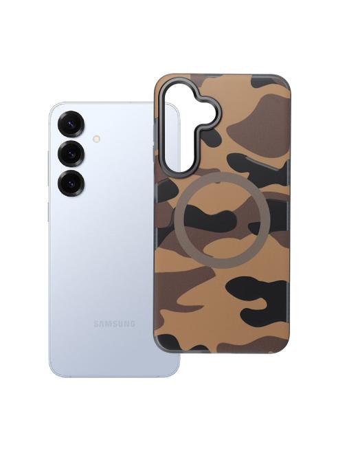Etui na Samsung S25 PLUS Forcell F-Protect Levels Dual Layer 4D technology zgodny z MagSafe Military Drop-Test desert camo