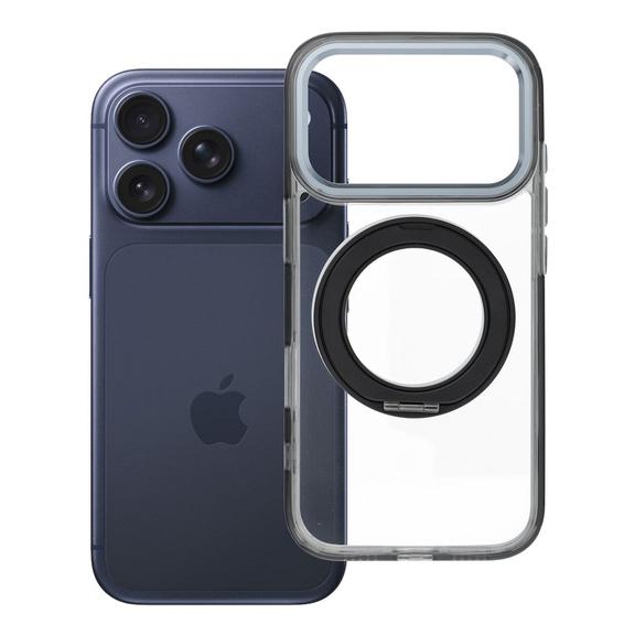 Etui na iPhone 17 Pro / 18 Pro Frame Circle Stand zgodne z MagSafe czarne