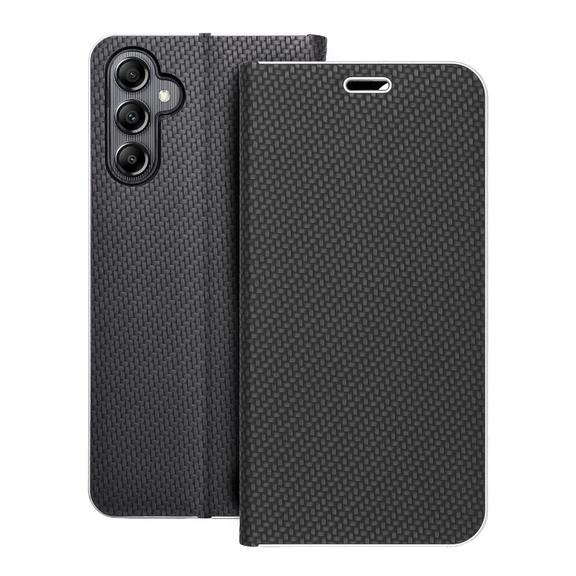 Etui z klapką na Samsung A14 4G / A14 5G Luna Book Carbon czarne