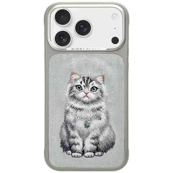 NIMMY futerał LUCKY FASHION CAT kompatybilny z MagSafe do IPHONE 18 Pro Max/17 Pro Max szary