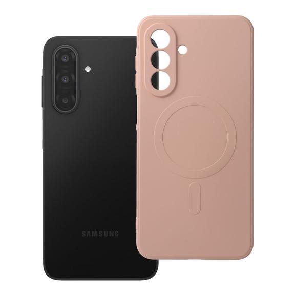 Futerał do Samsung A17 Silicone Mag Cover zgodny z MagSafe różowy