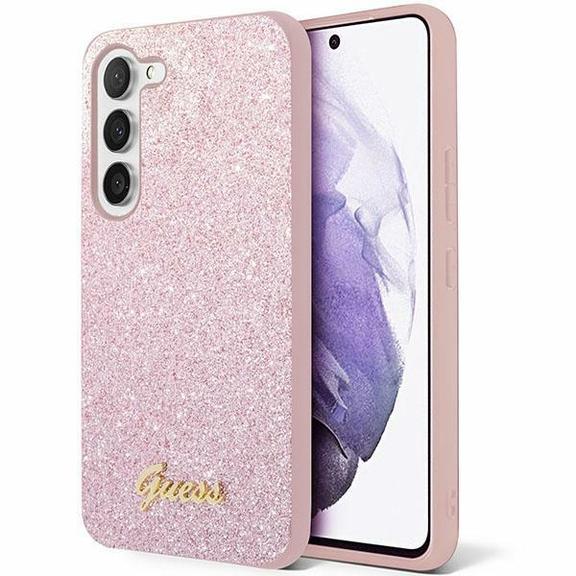 GUESS futerał do SAMSUNG S24 GUHCS24SHGGSHP (Glitter Script) różowy