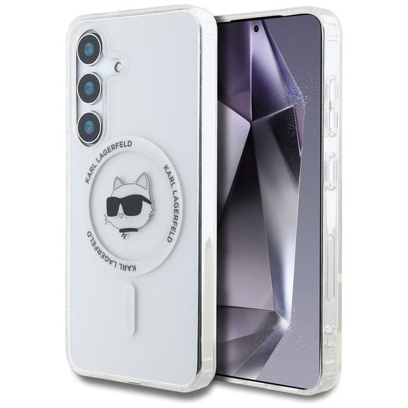 KARL LAGERFELD futerał do SAMSUNG S25 KLHMS25SHLSCHH (Magnetic IML Metal Choupette Head) biały