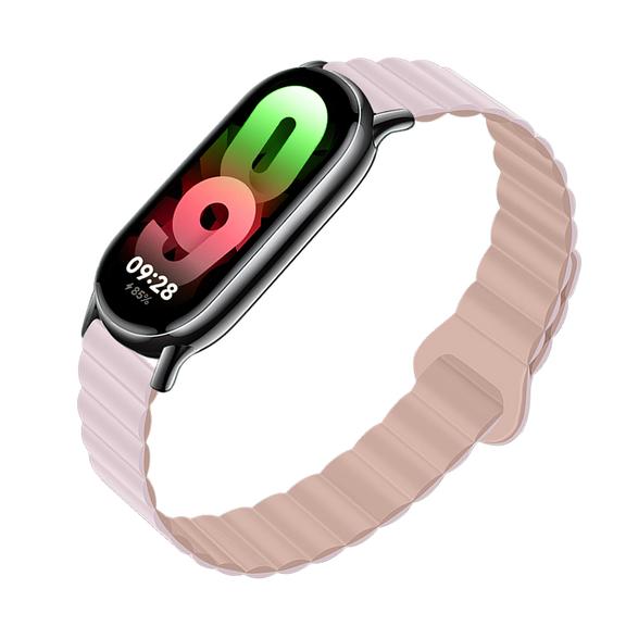 Pasek do Mi Band 8 Xiaomi Forcell F-Design FX8 sprzączka silikon pudrowo szary