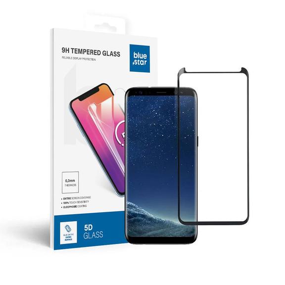 Szkło hartowane do Samsung Galaxy S8 (full glue / case friendly) Blue Star 5D czarne