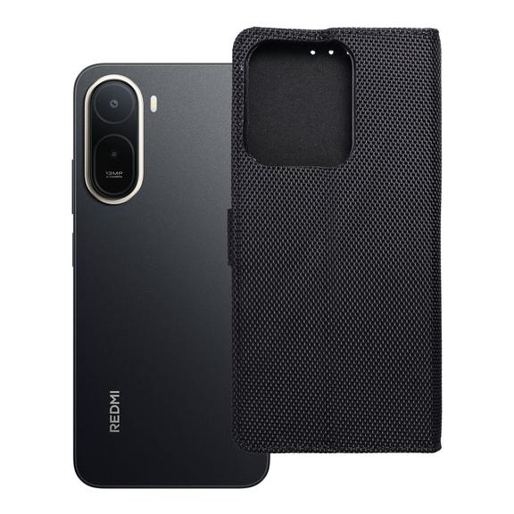 Etui z klapką na Xiaomi Redmi A7 PRO 4Card RFID antykradzieżowe tech fabric czarne