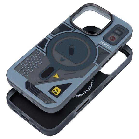 Etui na iPhone 16 PLUS Forcell F-Protect Levels Dual Layer 4D technology zgodne z MagSafe Military Drop-Test cyber grey