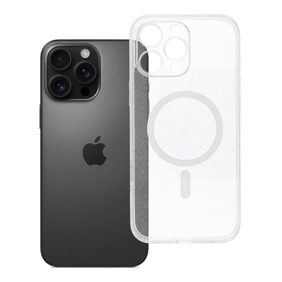 Etui na iPhone 16 PRO MAX Clear Mag Cover - Glitter (Str / Camera Protection) zgodne z MagSafe transparentne glitter