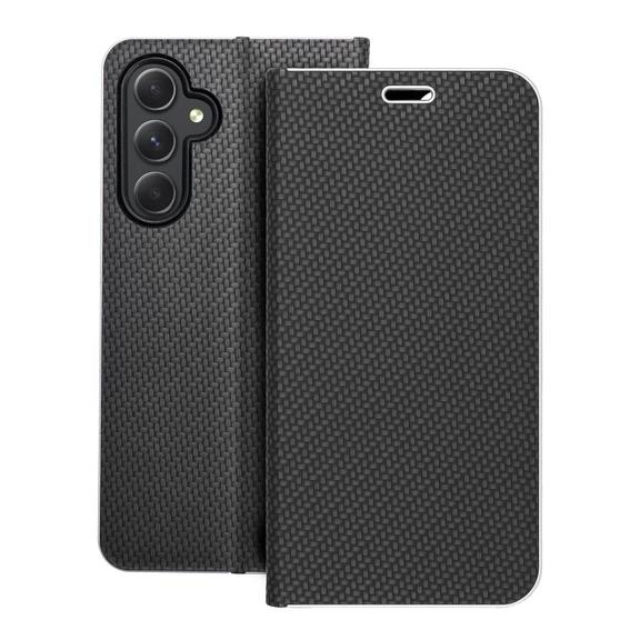 Etui z klapką na Samsung A54 5G Luna Book Carbon czarne