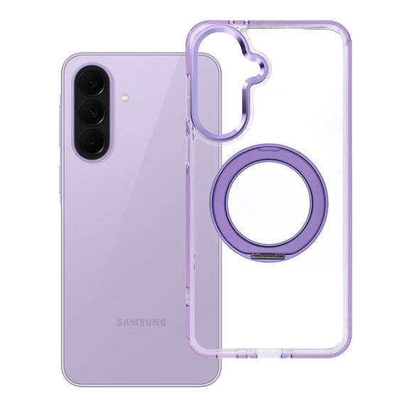 Etui na Samsung A37 Frame Circle Stand zgodne z MagSafe fioletowe
