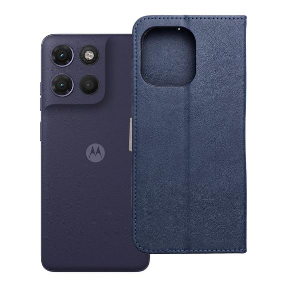 Etui z klapką na Motorola G17 POWER Split Book granatowo-kremowe