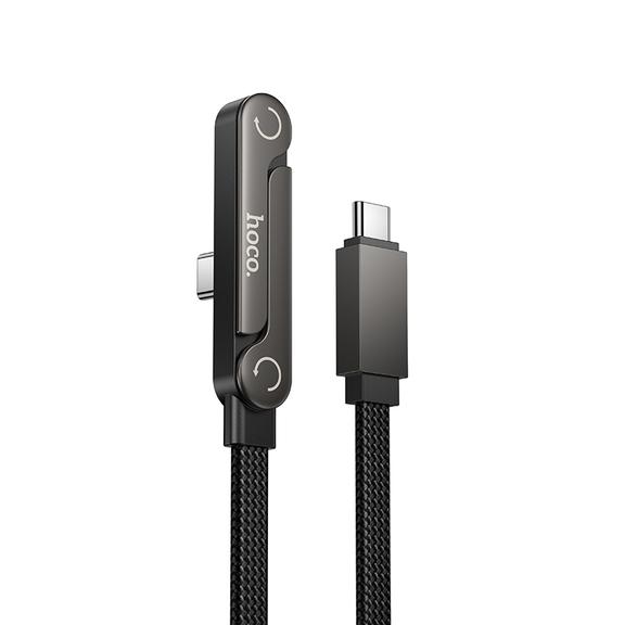 Kabel z podstawką USB C do USB C Hoco PD 60W 1,2 m U150 Exquisite czarny