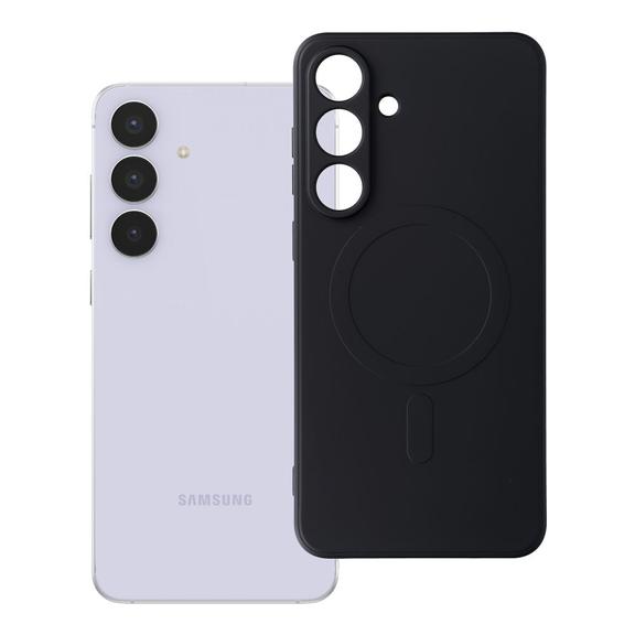 Futerał do Samsung S25 FE Silicone Mag Cover zgodny z MagSafe czarny