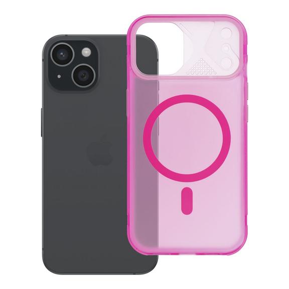 Etui na iPhone 15 Aurora zgodne z MagSafe różowe