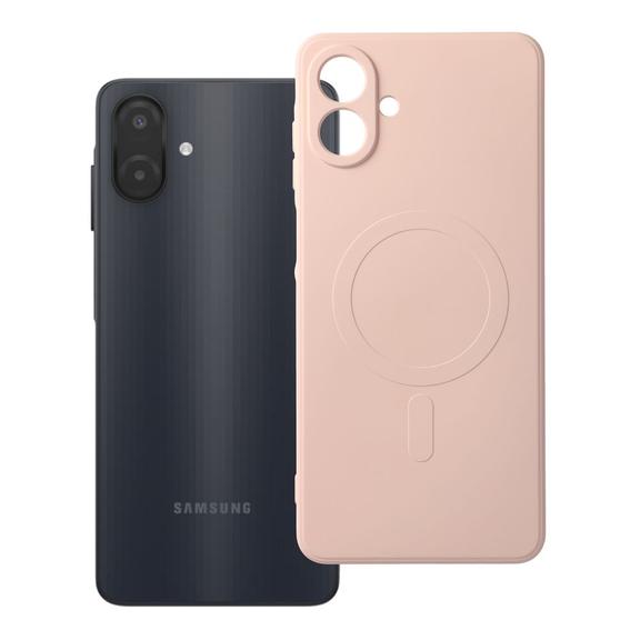 Etui na Samsung A08 Silicone Mag Cover zgodne z MagSafe (camera protection) różowe
