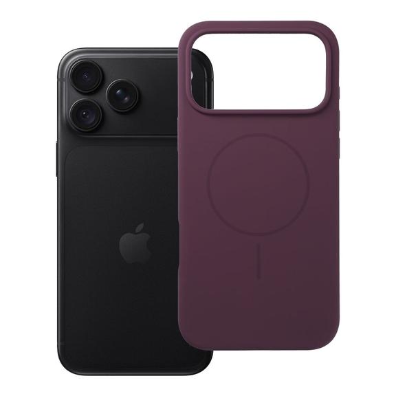 Etui na iPhone 18 Pro Max / 17 Pro Max Silicone 2mm (big hole) zgodne z MagSafe burgundowy