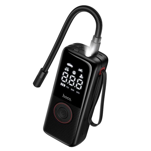 Kompresor samochodowy Hoco bezprzewodowy 4000mAh ZP18 czarny