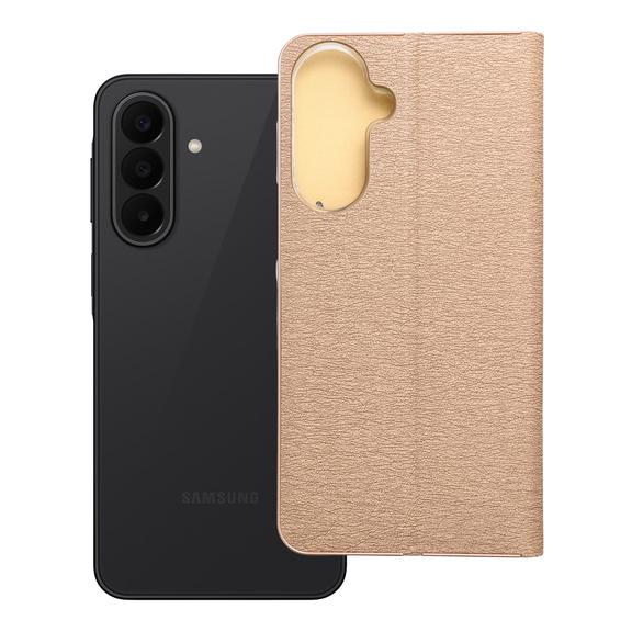 Etui z klapką na Samsung A27 Luna Book Gold złote