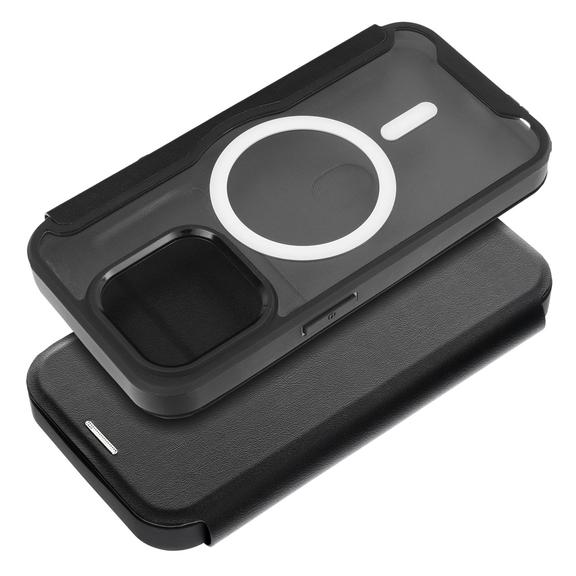 Etui z klapką na iPhone 16 PLUS Smart Mag zgodne z MagSafe czarne