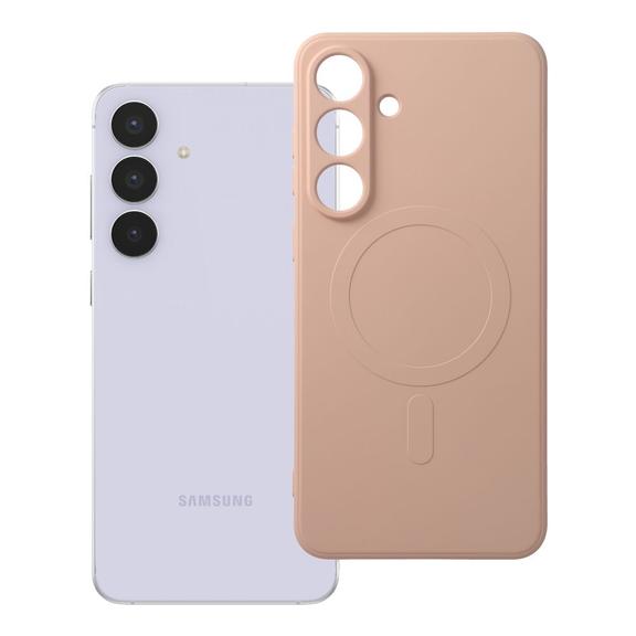 Futerał do Samsung S25 FE Silicone Mag Cover zgodny z MagSafe różowy
