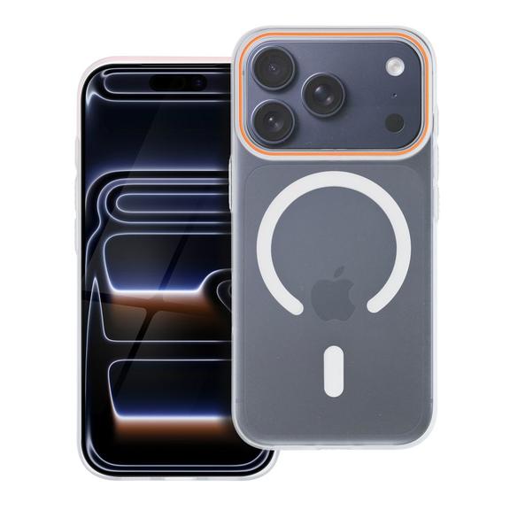 Futerał do iPhone 17 PRO Go Orange zgodny z MagSafe transparentny
