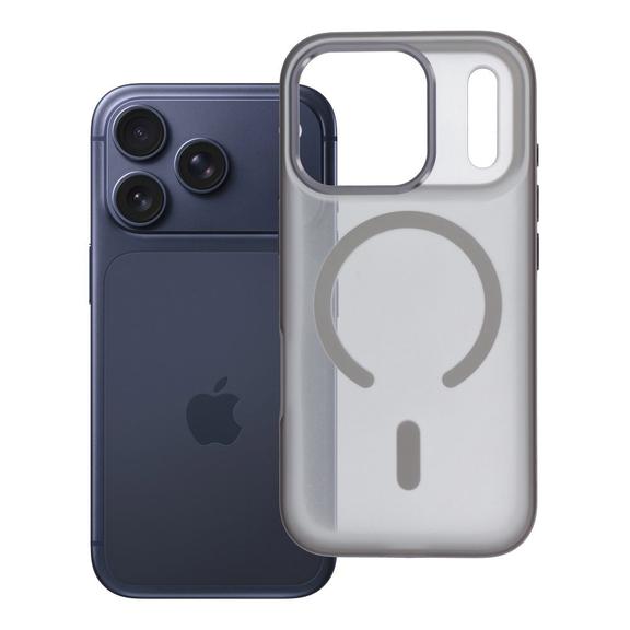 Etui na iPhone 18 Pro / 17 Pro Flexline Mag Cover zgodne z MagSafe szare